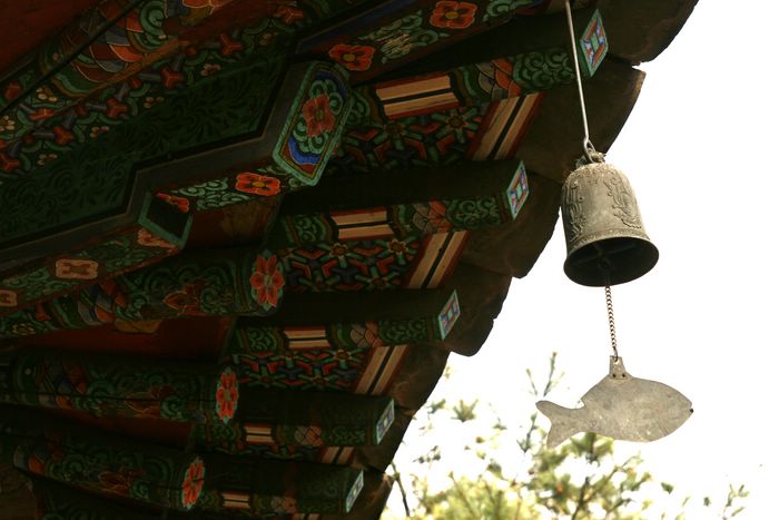 Une clochette dans le vent au temple de Séoul